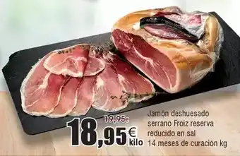 FROIZ Froiz - jamón deshuesado serrano reserva reducido en sal oferta