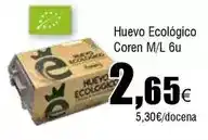 FROIZ Coren - huevo ecológico m/l 6u oferta