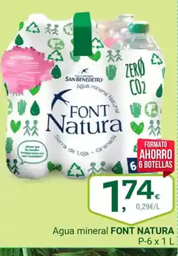 Supermercados Dani FONT NATURA Agua mineral oferta