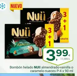 Supermercados Dani NUII Bombón helado almendrado-vainilla o caramelo nueces oferta