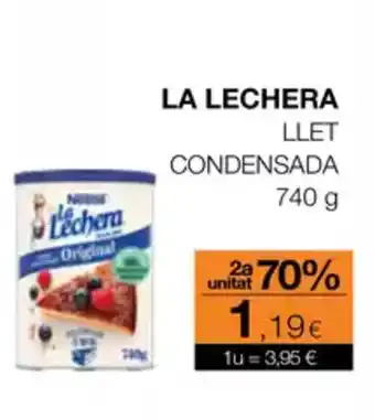 Plusfresc LA LECHERA Llet condensada oferta