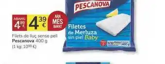 Supermercados Charter Pescanova Filets De Lluç Sense Pell 400g oferta