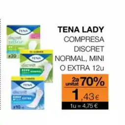 Plusfresc TENA LADY compresa discret normal, mini oferta
