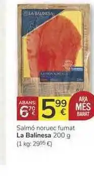 Supermercados Charter La Balinesa Salmó Noruec Fumat 200g oferta