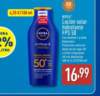 ALDI NIVEA Loción solar hidratante FPS 50 oferta