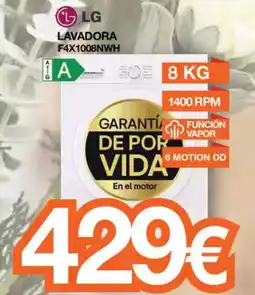 LG Lavadora f4x1008nwh