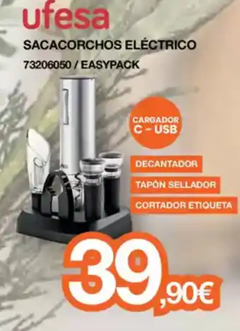 Expert UFESA Sacacorchos eléctrico 73206050/easypack oferta
