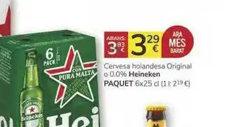 Supermercados Charter Heineken Paquet Cervesa Holandesa Original O 0.0% oferta