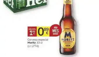 Supermercados Charter Moritz Cerveza Especial 33cl oferta
