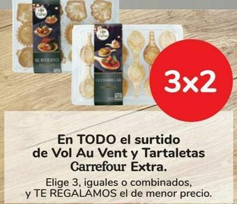 Carrefour En todo el surtido de vol au vent y tartaletas carrefour extra oferta