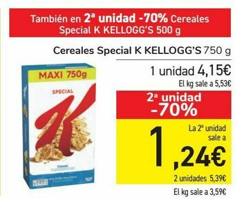 Carrefour Cereales special k kellogg's oferta