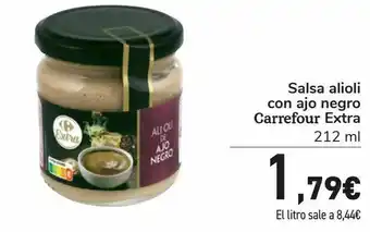 Carrefour Salsa alioli con ajo negro carrefour extra oferta