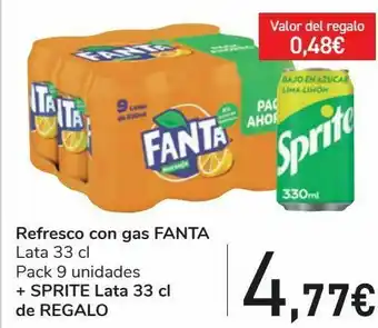Carrefour Refresco con gas fanta + sprite de regalo oferta