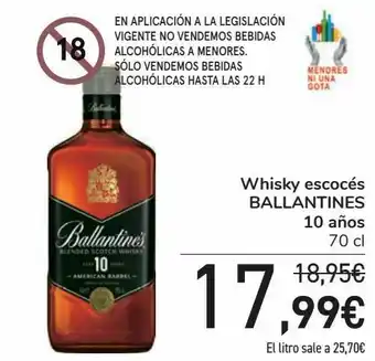 Carrefour Whisky escocés ballantines 10 años oferta