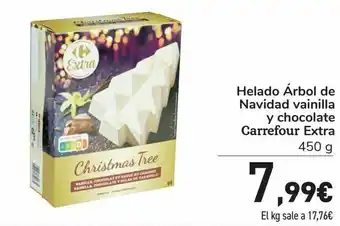 Carrefour Helado árbol de navidad vainilla y chocolate carrefour extra oferta
