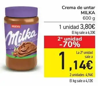 Carrefour Crema de untar milka oferta