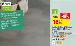 Leroy Merlin Suelo vinílico SPC Seren Grey 30,31 x 60,72 cm 4 mm oferta