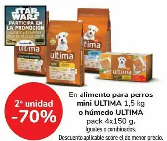 Carrefour En alimento para perros mini ultima o húmedo ultima oferta