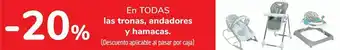Carrefour En todas las tronas, andadores y hamacas oferta