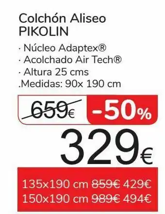 Carrefour Colchón aliseo pikolin oferta