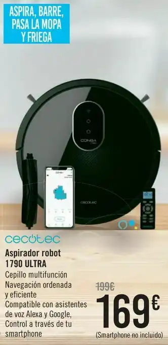 Carrefour Cecotec aspirador robot 1790 ultra oferta