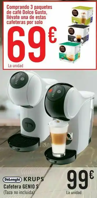 Carrefour Dëlonghi krups cafetera genio s oferta