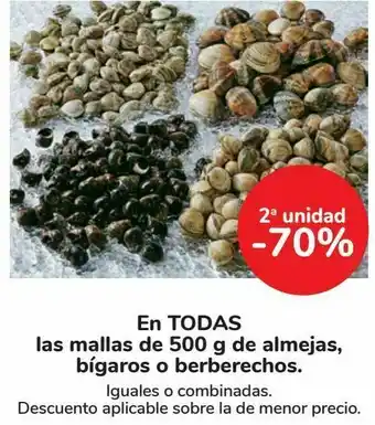 Nespresso En todas las mallas de 500 g de almejas, bígaros o berberechos oferta