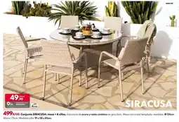 BricoCentro Conjunto siracusa: mesa + 6 sillas oferta