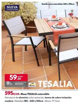 BricoCentro Mesa tesalia extensible oferta