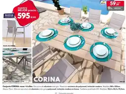 BricoCentro Conjunto corina: mesa + 6 sillas oferta
