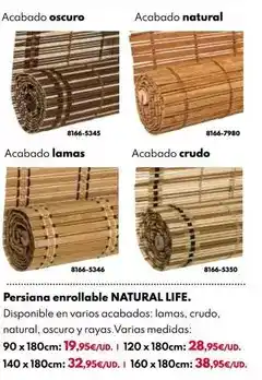 BricoCentro Persiana enrollable natural life oferta