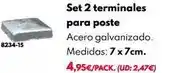 BricoCentro Set 2 terminales para poste oferta