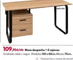 BricoCentro Mesa despacho + 2 cajones oferta