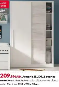 BricoCentro Armario elliot, 2 puertas correderas oferta