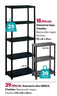 BricoCentro Estantería baja, 3 baldas oferta