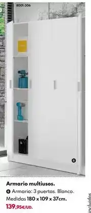 BricoCentro Armario multiusos 3 puertas oferta