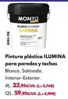BricoCentro Monto - pintura plástica ilumina para paredes y techos oferta