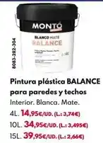 BricoCentro Monto - pintura plástica balance para paredes y techos oferta