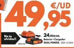 BricoCentro Batería + cargador dual power oferta