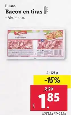 Lidl Dulano - bacon en tiras oferta