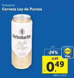 Lidl Perlenbacher - cerveza ley de pureza oferta