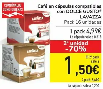 Nespresso Café en cápsulas dolce gusto lavazza oferta