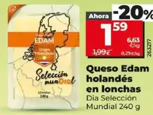 Dia Dia seleccion mundial - queso edam holandés en lonchas oferta