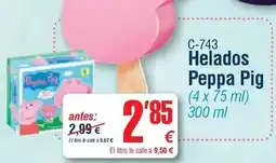 Abordo Helados peppa pig oferta