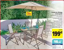 Carrefour Conjunto málaga rectangular oferta