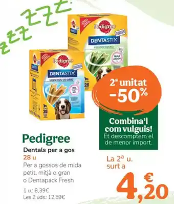 TiendAnimal PEDIGREE Dentals per a gos 28 u oferta