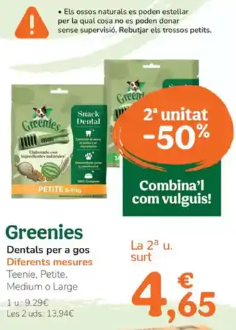 TiendAnimal GREENIES Dentals per a gos oferta