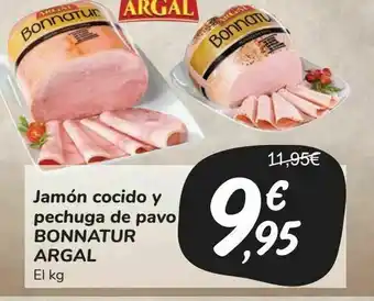 Carrefour Market Jamón cocido y pechuga de pavo bonnatur argal oferta