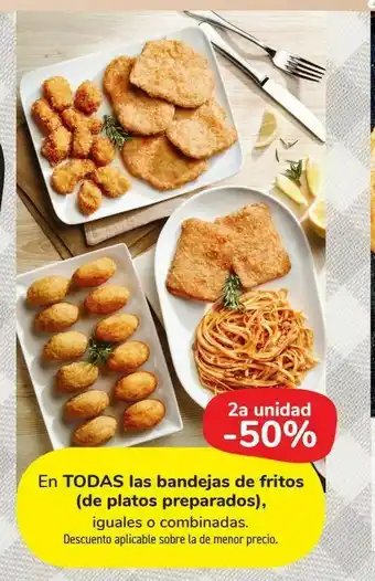 Carrefour Market En todas las bandejas de fritos (de platos preparados), iguales o combinadas. oferta