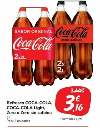 Carrefour Market Refresco coca-cola, coca-cola light, zero o zero sin cafeína oferta